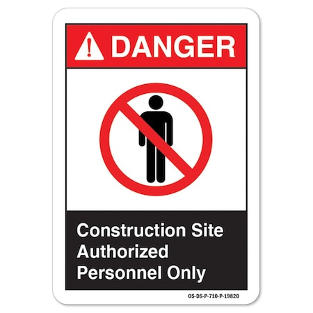 ANSI Danger, 3.5 Height, 5 Width, Decal